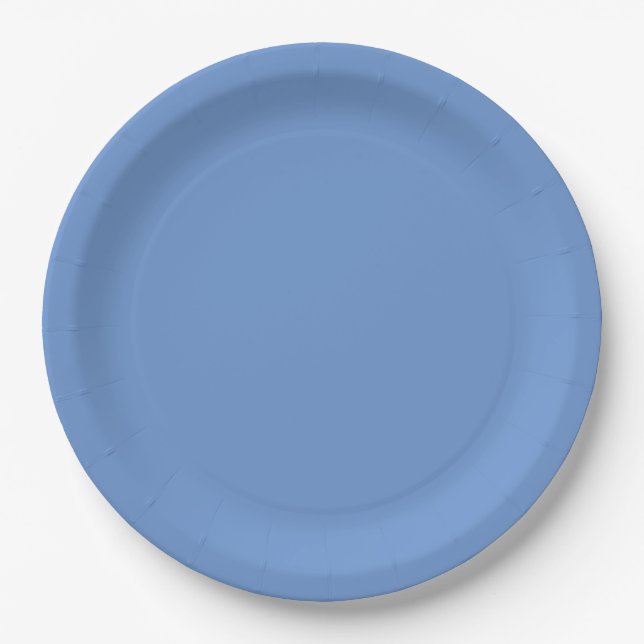 Plato De Papel Azul  (Anverso)