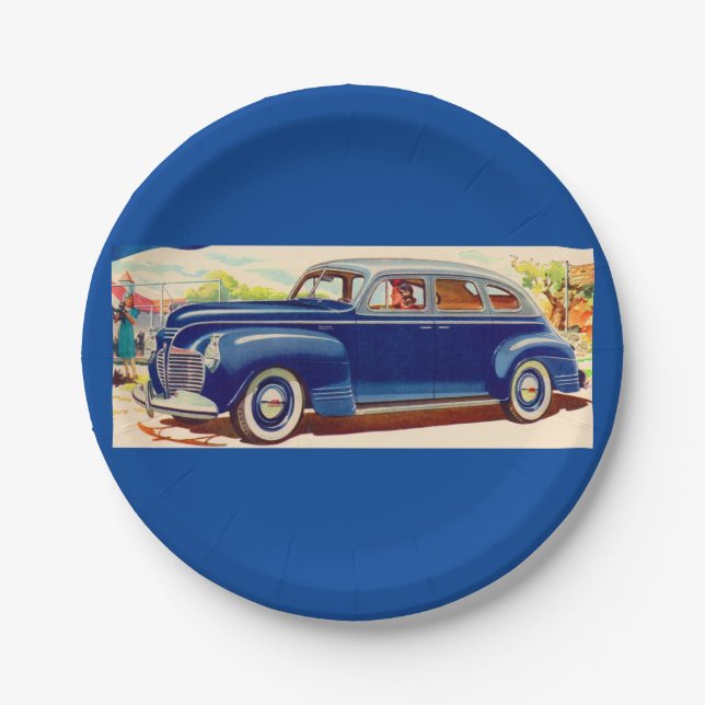 Plato De Papel azul 1941 Plymouth (Anverso)