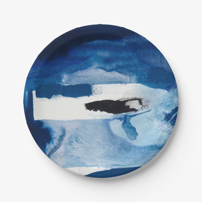 Plato De Papel Azul Amore II (Anverso)