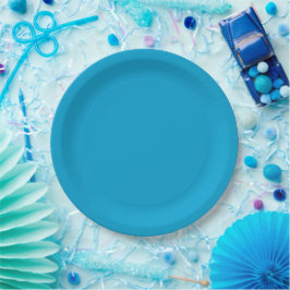 Plato De Papel Azul brillante