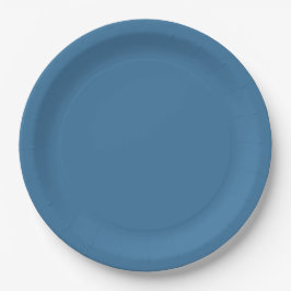 Plato De Papel Azul calmo
