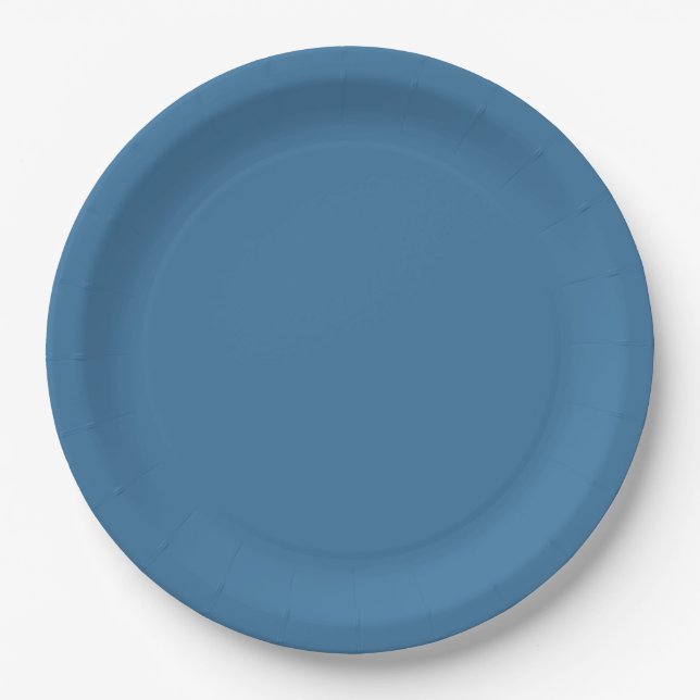 Plato De Papel Azul calmo (Anverso)