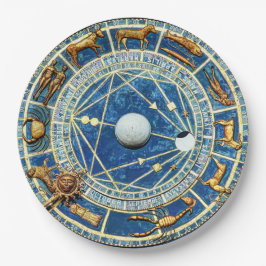 Plato De Papel Azul Celestial Zodiaco Astrología Fiesta Horoscopi