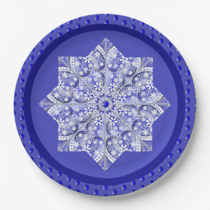 Plato De Papel Azul cerámico de Grecia