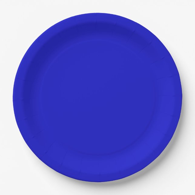 Plato de Papel Azul Cobalto (Anverso)