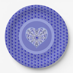 Plato De Papel Azul de encaje cerámico de Grecia