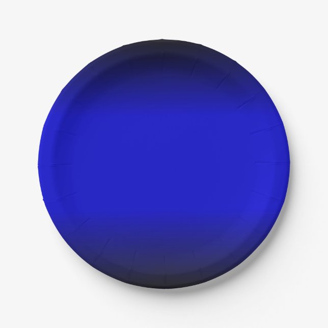Plato De Papel Azul eléctrico sólido (Anverso)