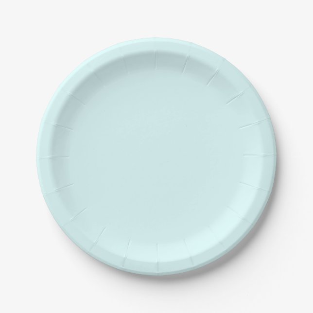 Plato de Papel Azul Elegante (Anverso)
