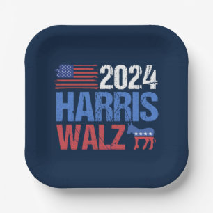 Plato De Papel Azul, Fiesta de la noche electoral de Harris Walz 