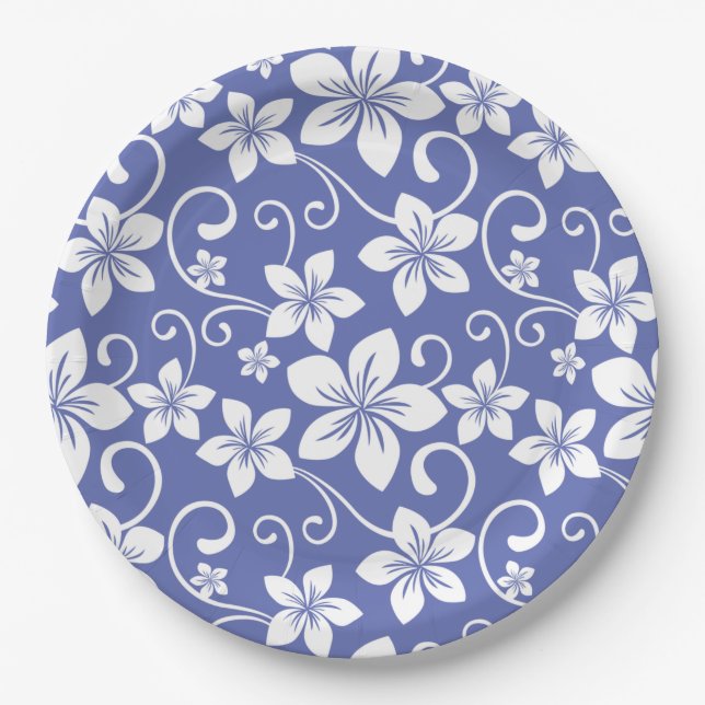 PLATO DE PAPEL AZUL HAWAII (PERIWINKLE) (Anverso)