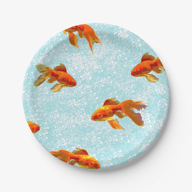 Plato De Papel azul kingyo (Anverso)