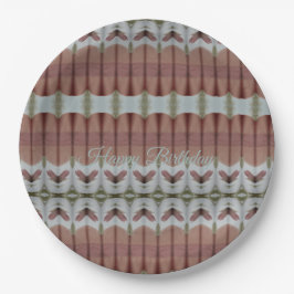 Plato De Papel Azul marrón y verde