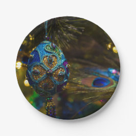 Plato De Papel Azul victoriano