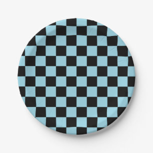 Plato De Papel Azul y negro pastelero
