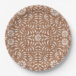 Plato De Papel Azulejo de arcilla Talavera Estilo Español Fiesta