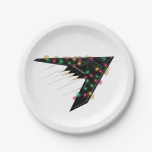Plato De Papel B2 Navidades Stealth Spirit Avión Jet Digital