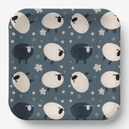 Plato De Papel Baa Baa Black Sheep
