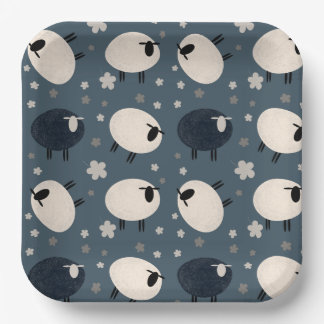 Plato De Papel Baa Baa Black Sheep