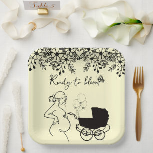 Plato De Papel Baby Bloom Baby Shower