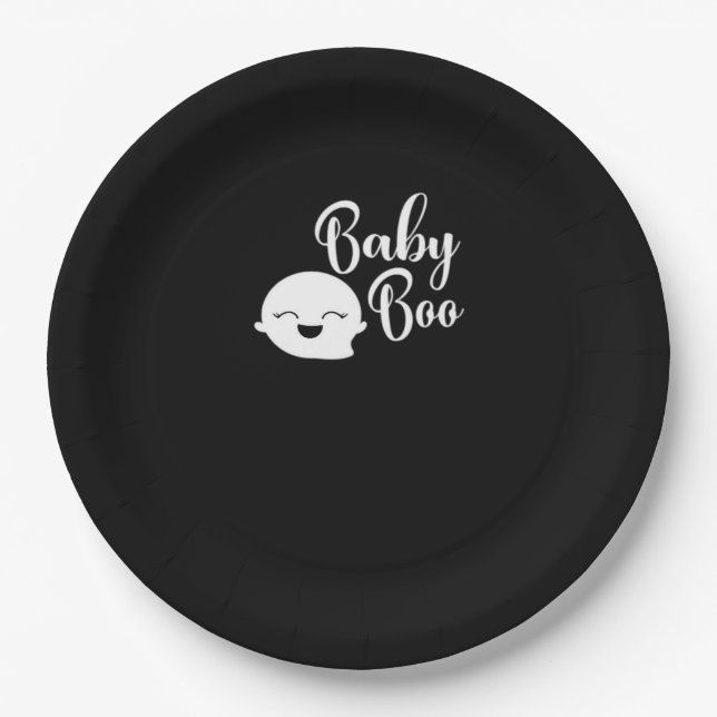 Plato De Papel Baby Boo Halloween (Anverso)