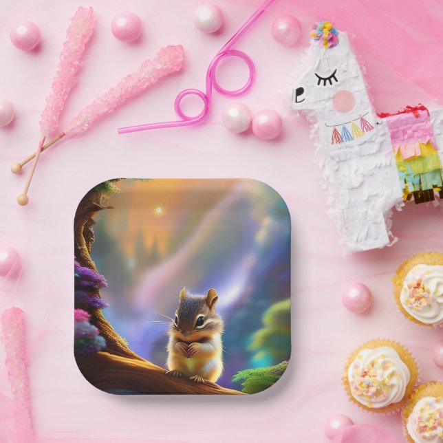 Plato De Papel Baby Chipmunk (Fiesta)