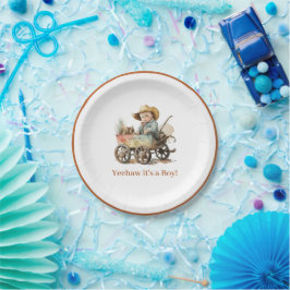 Plato De Papel Baby Cowboy Baby Shower