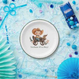 Plato De Papel Baby Cowboy Baby Shower