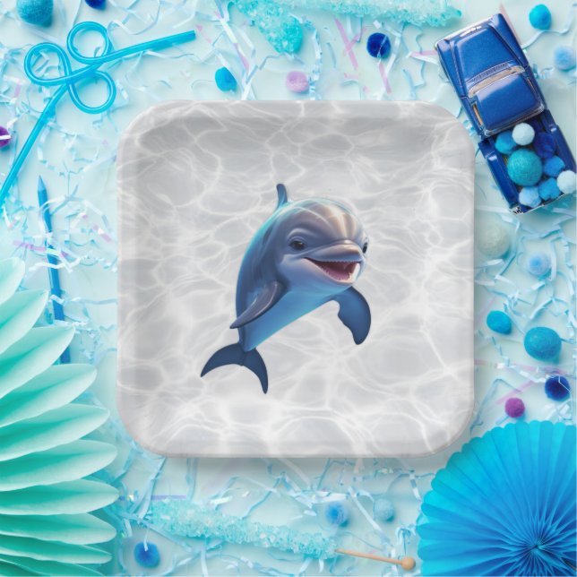 Plato De Papel Baby Dolphin Platter (Fiesta)