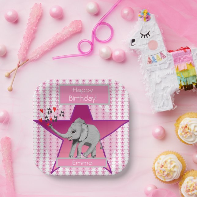 Plato De Papel Baby Elephant Big Dream (Fiesta)