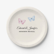Baby Gender Reveal Butterflies 7-in 