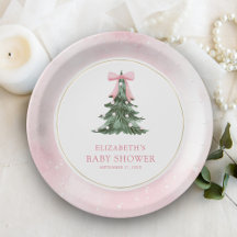 Baby hace frío fuera Pink Bow Baby Shower
