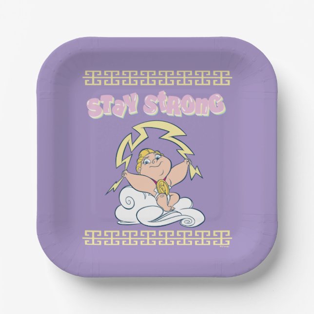Plato De Papel Baby Hercules - Stay Strong Paper Plates (Anverso)