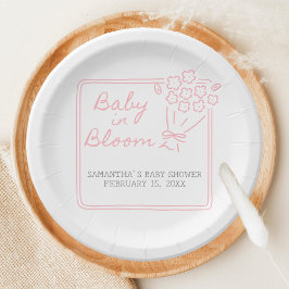 Plato De Papel Baby In Bloom Baby Shower