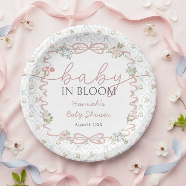 Plato De Papel Baby in Bloom Wildflower Baby Shower  (Subido por el creador)