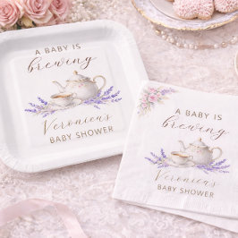 Plato De Papel Baby is Brewing Tea Party 
