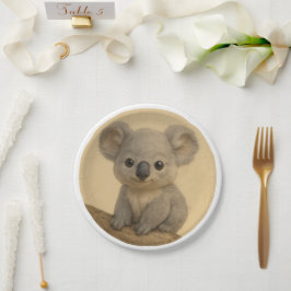 Plato De Papel Baby koala