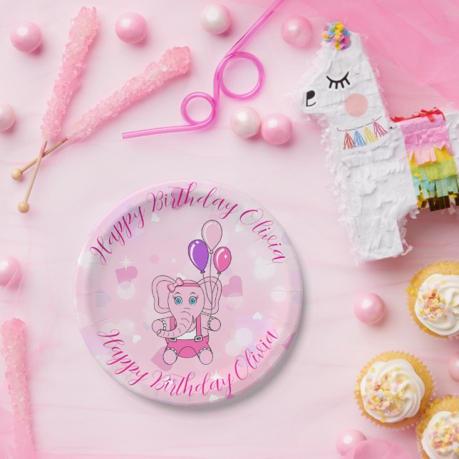 Plato De Papel Baby Nelly Birthday Party (Fiesta)