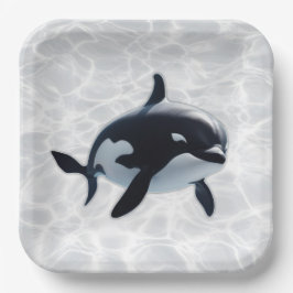 Plato De Papel Baby Orca Platter