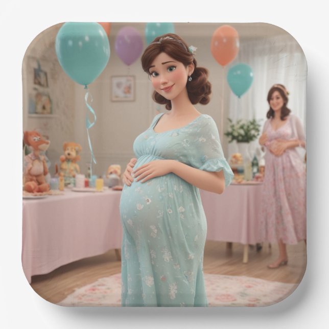 Plato De Papel Baby Shower (Anverso)