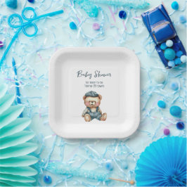 Plato De Papel Baby Shower acogedor y encantador