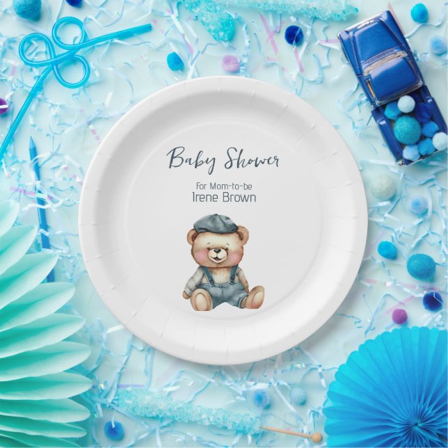 Plato De Papel Baby Shower acogedor y encantador (Fiesta)