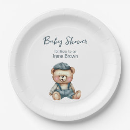 Plato De Papel Baby Shower acogedor y encantador