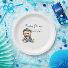 Plato De Papel Baby Shower acogedor y encantador