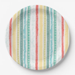 Plato De Papel Baby Shower arcoiris