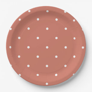 Plato De Papel Baby Shower arcoiris Naranja quema bohemias