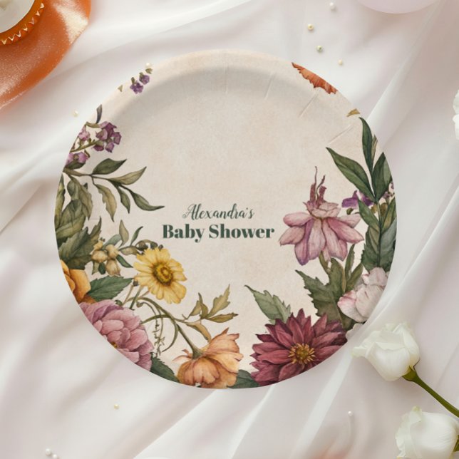 Plato De Papel Baby Shower Baby Shower de estilo Art Nouveau vict (Subido por el creador)