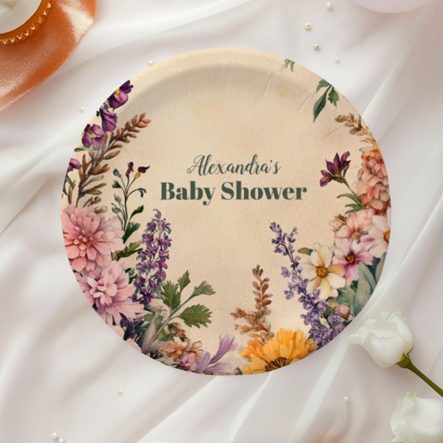 Plato De Papel Baby Shower Baby Shower de estilo Art Nouveau vict (Subido por el creador)