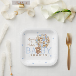 Plato De Papel Baby Shower Bearly Bear Bear Bearly Wait