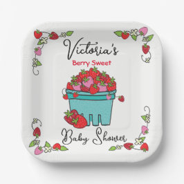 Plato De Papel Baby Shower Berry Sweet Fruit Basket