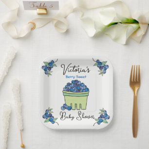 Plato De Papel Baby Shower Berry Sweet Fruit Basket